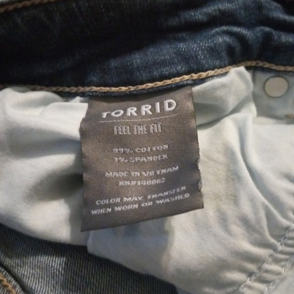 Torrid Blue Boyfriend Jeans - Picture 7 of 10